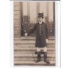 BESANCON : lot de 4 cartes photo d'un conducteur de fiacre (attelage)(photo D'HOOP) - très bon état (1 cpa abimée)