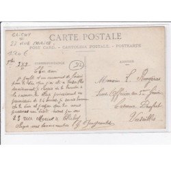 CLICHY : carte photo - 23 rue Morice (garage automobile ? charron ?) - très bon état