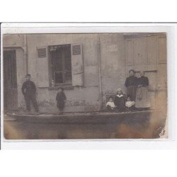 COURBEVOIE : carte photo de la rue Adelaïde pendant les inondations - bon état