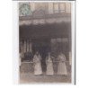 LE RAINCY : carte photo d'une boucherie (cachet postal de départ du Raincy) - très bon état