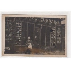 PARIS 2ème : carte photo du café "la Choppe Lorraine" - café restaurant Raeppel au 5 rue de la Lune - bon état