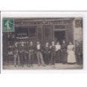 A localiser (cachet de départ ...en Brie) : carte photo d'un salon de coiffure (coiffeur) - très bon état