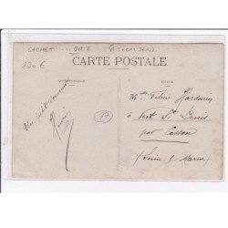A localiser (cachet de départ ...en Brie) : carte photo d'un salon de coiffure (coiffeur) - très bon état