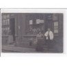 A LOCALISER : carte photo d'un salon de coiffure (coiffeur)(estaminet) - très bon état