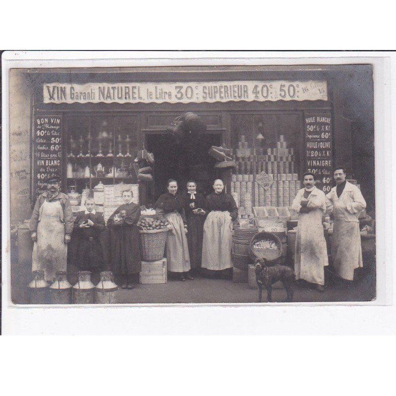 LA PLAINE SAINT DENIS : carte photo d'une épicerie - très bon état