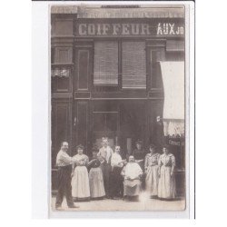 SANNOIS ? : carte photo du salon de coiffure (coiffeur) - très bon état