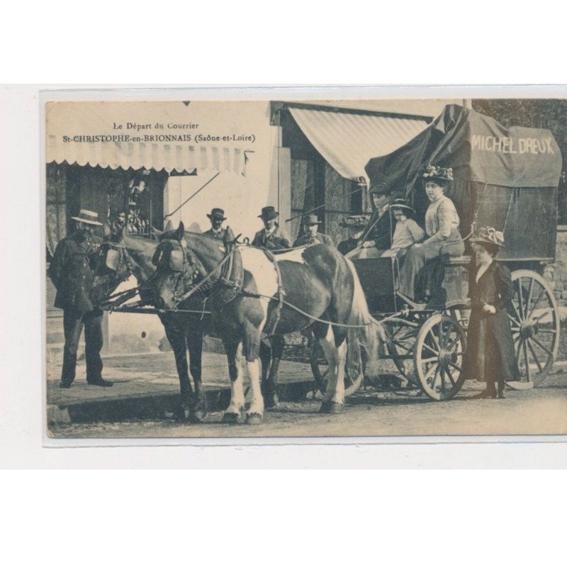 ST CHRISTOPHE EN BRIONNAIS - Le départ du courrier -  état