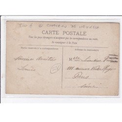 Carte photo du chateau de NEUVILLE (avec le personnel) - très bon état