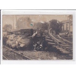 BERNAY : carte photo de l'accident de chemin de fer - état