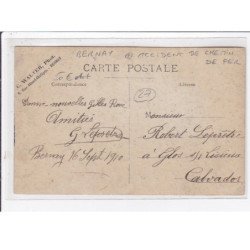BERNAY : carte photo de l'accident de chemin de fer - état