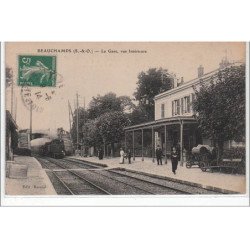 BEAUCHAMPS : la gare vue de l'intérieur- très bon état