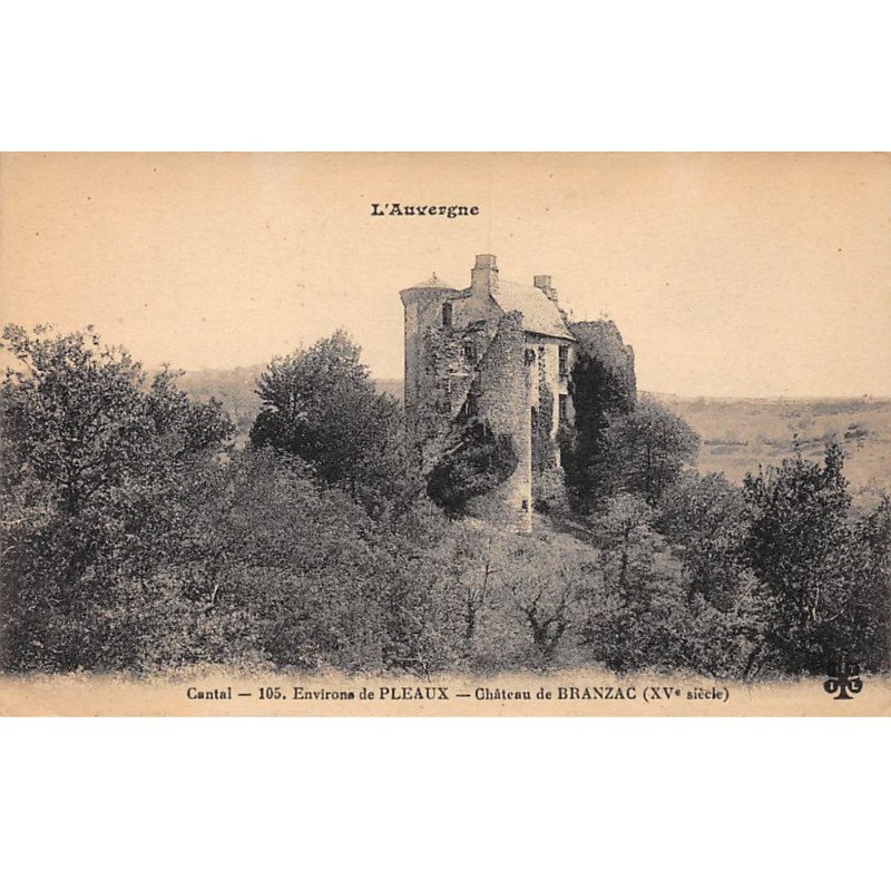 Environs de PLEAUX - Château de BRANZAC - très bon état