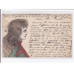 Jean de CALDAIN : lot de 8 cartes postales de 1898 (femmes) autographe de Raoul THOMEN - bon état général