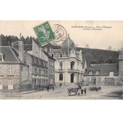 AUBUSSON - Place d'Espagne et Caisse d'Epargne - très bon état