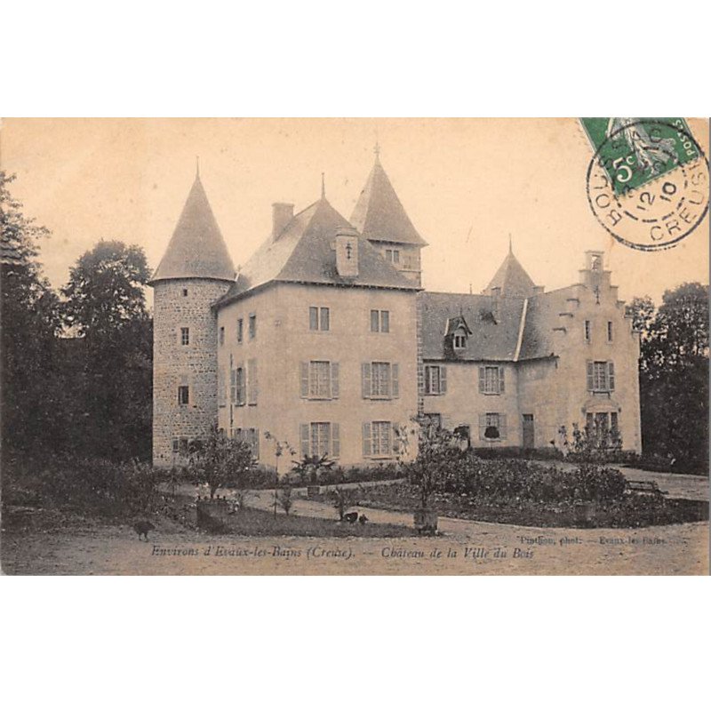 Environs d'Evaux les Bains - Château de la Ville du Bois - très bon état