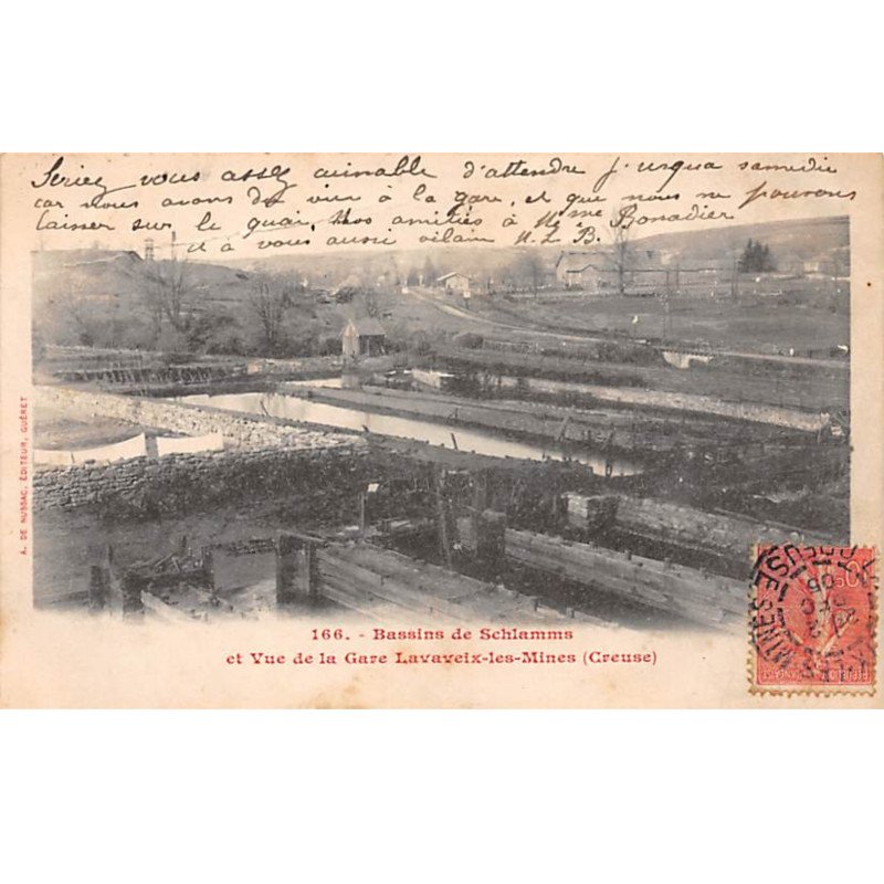 Bassins de Schlamms et vue de la Gare LAVAVEIX LES MINES - très bon état