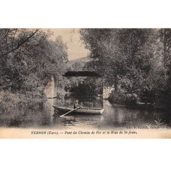 VERNON - Pont du Chemin de Fer et le Bras de Saint Jean - très bon état