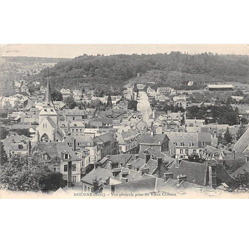BRIONNE - Vue générale prise du Vieux Château - très bon état
