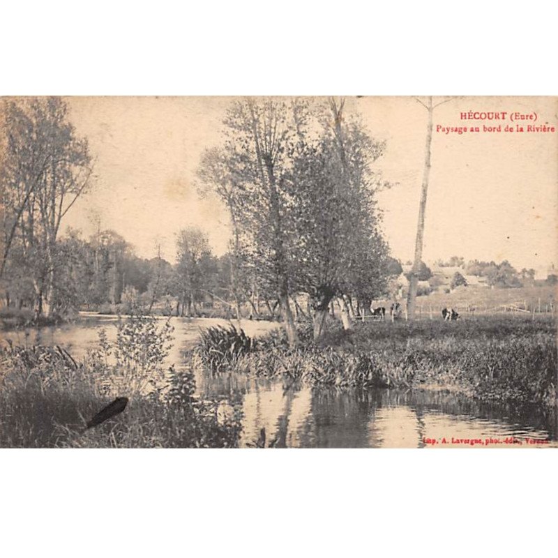 HECOURT - Paysage au bord de la Rivière - très bon état