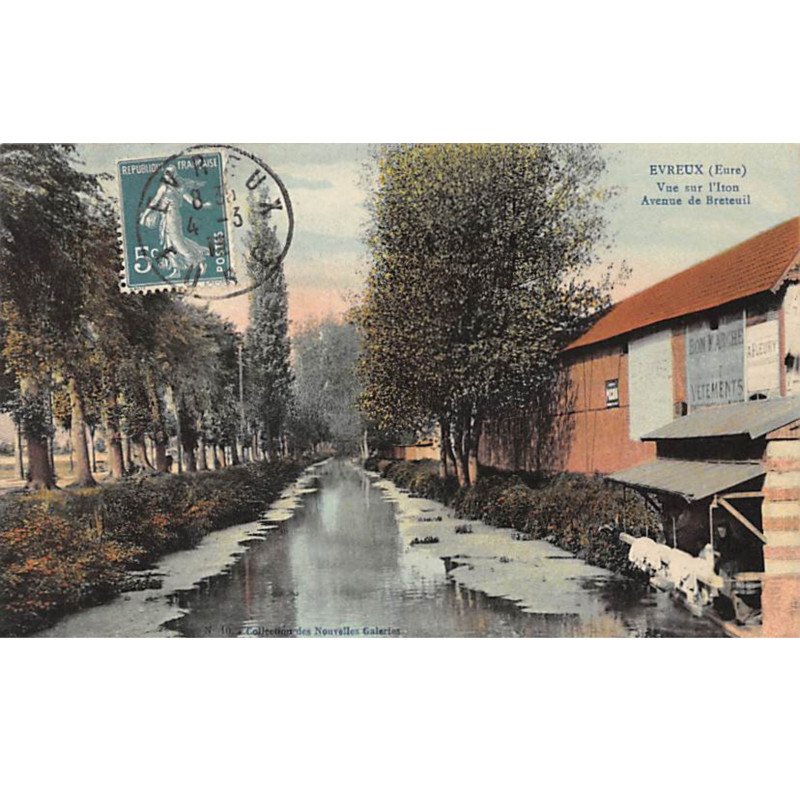 EVREUX - Vue sur l'Iton, Avenue de Breteuil - très bon état
