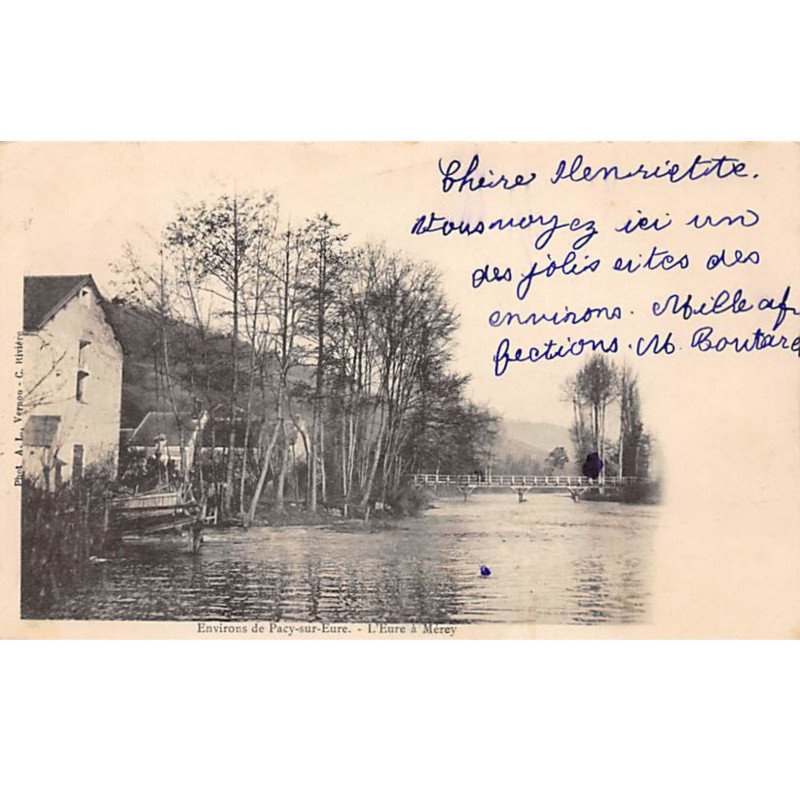 Environs de PACY SUR EURE - L'Eure à MEREY - très bon état