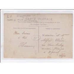A LOCALISER : carte photo d'un salon de coiffure HERMANN (cachet de départ de Seine et Marne) - très bon état