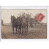 BOUY SOISY : carte photo d'une scène de labour (agriculture) - état