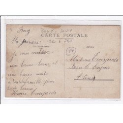 BOUY SOISY : carte photo d'une scène de labour (agriculture) - état