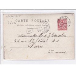 VERSAILLES  ? (cachet de départ) : carte photo d'un attelage - état