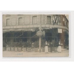 RODEZ - carte photo du Café des Colonnes - rue Beteille - très bon état