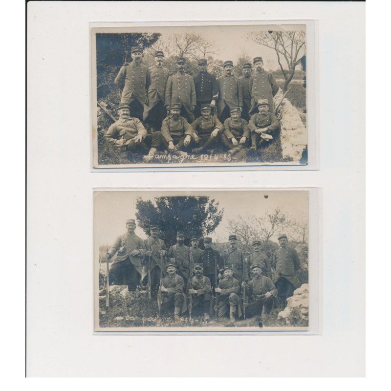 Les granges Gontardes - militaires - 2 CPA - très bon état