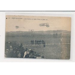 JUVISY - Port-Aviation - Jean Gobron sur biplan en plein vol - très bon état