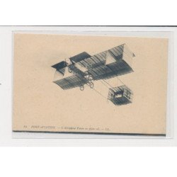 JUVISY - Port-Aviation - Grande quinzaine de Paris 1909 - l'Aéroplane Voisin en plein vol - très bon état