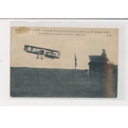 JUVISY - Port-Aviation - Grande quinzaine de Paris 1909 - Rougier sur biplan voisin en plein vol - état