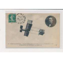 JUVISY - Port-Aviation - Grande quinzaine de Paris 1909 - l'Aéroplane de Rougier en plein vol - très bon état