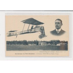 JUVISY - Port-Aviation - Grande quinzaine de Paris 1909 - l'Aviateur Bougier sur Biplan Goupy - très bon état