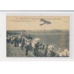 JUVISY - Port-Aviation - Grande quinzaine de paris 1909 - l'Aéroplane Antoinette piloté par Latham - très bon état