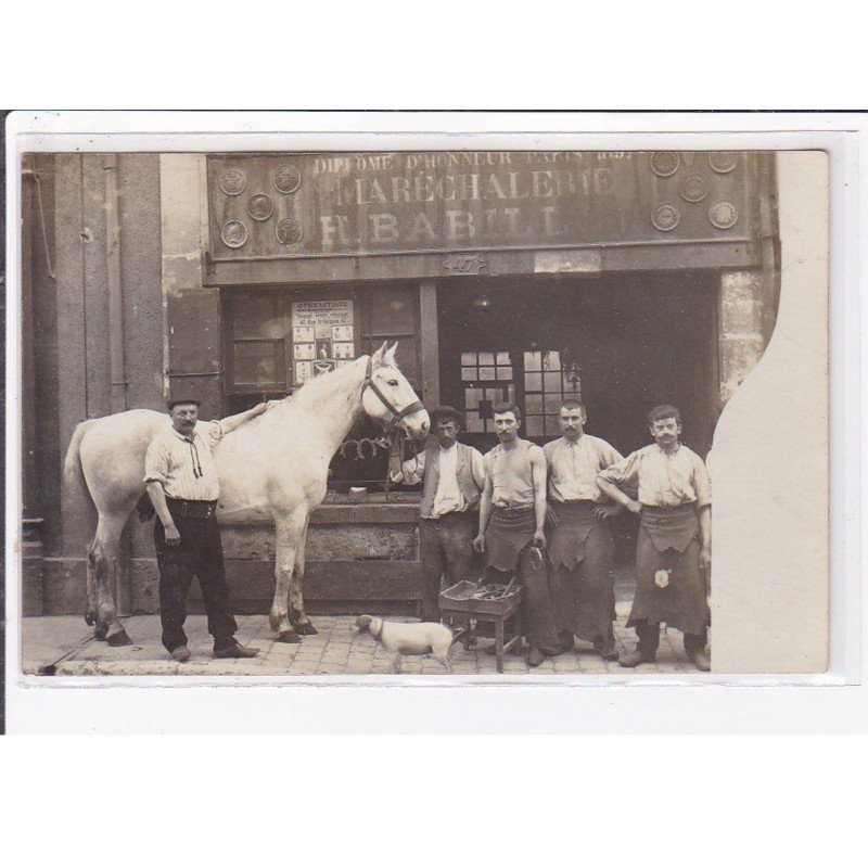 BRETONCELLES : carte photo de la marechalerie BABILLOT - très bon état