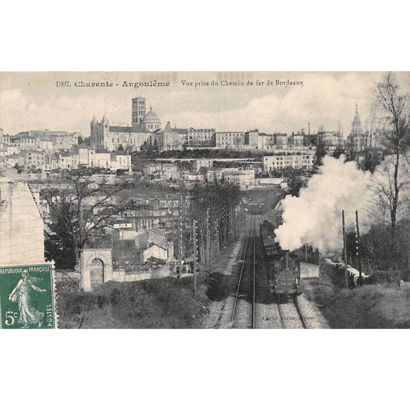 ANGOULEME - Vue prise du Chemin de fer de Bordeaux - très bon état