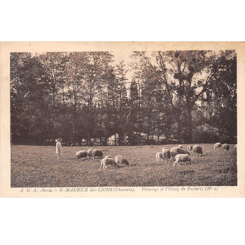 SAINT MAURICE DES LIONS - Pâturage et l'Etang de Puyberly - très bon état