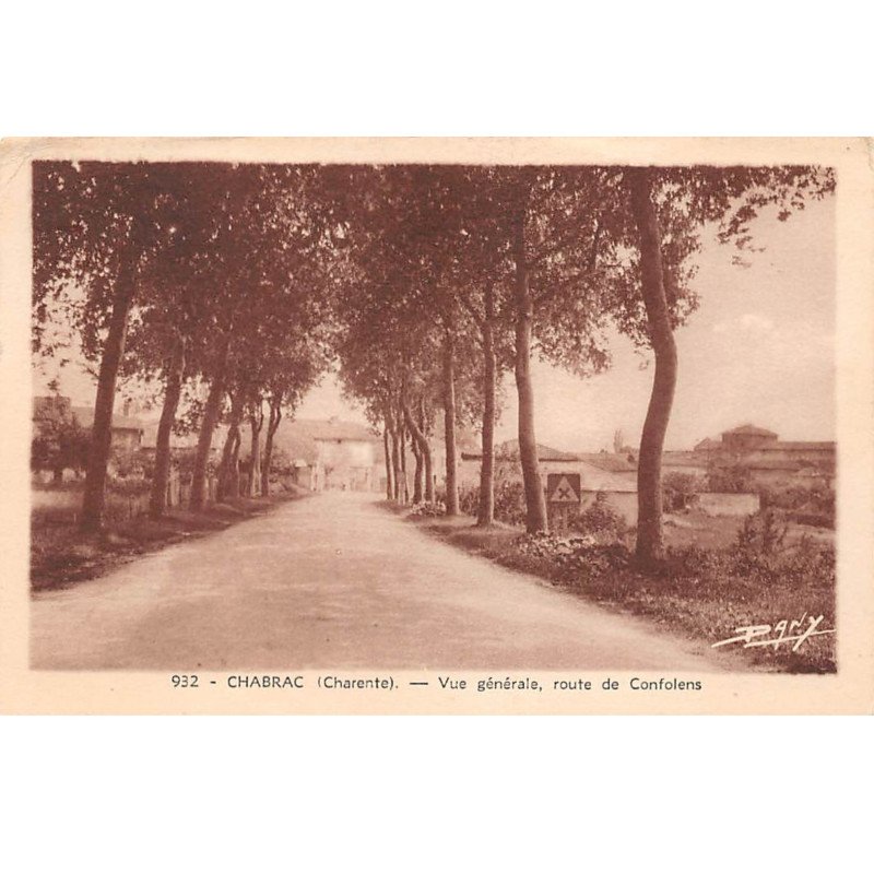 CHABRAC - Vue générale, route de Confolens - très bon état