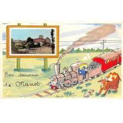 Bon Souvenir de MANOT - Carte Système - très bon état