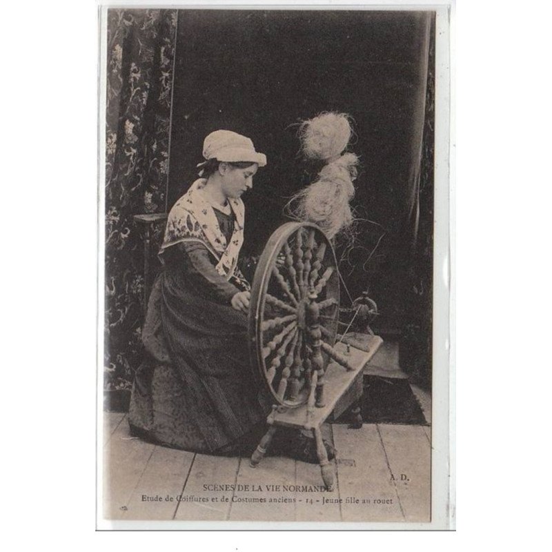 SCENES DE LA VIE NORMANDE : étude de coiffures et de costumes anciens - très bon état
