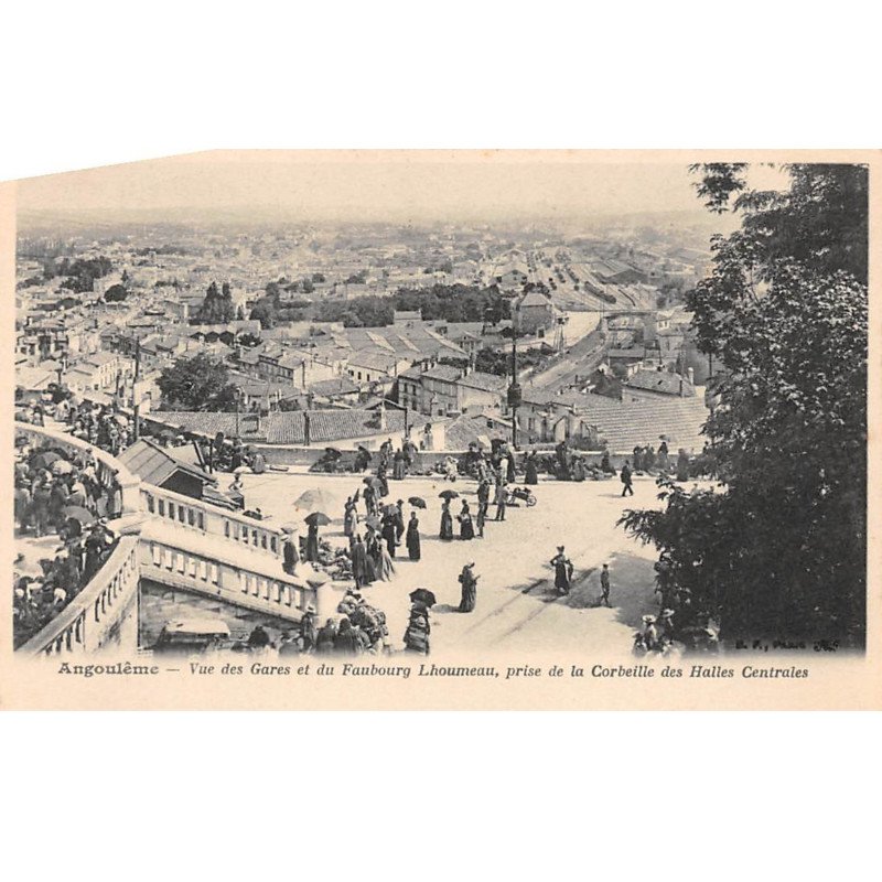 ANGOULEME - Vue des Gares et du Faubourg Lhoumeau - très bon état