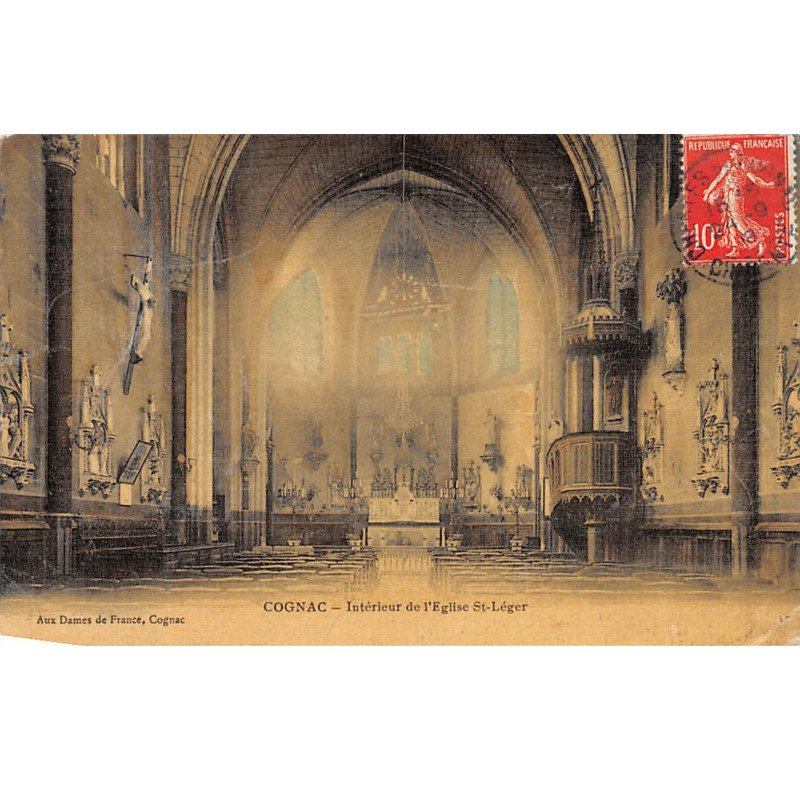 COGNAC - Intérieur de l'Eglise Saint Léger - très bon état