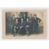 Carte photo - Groupe hommes posant - état