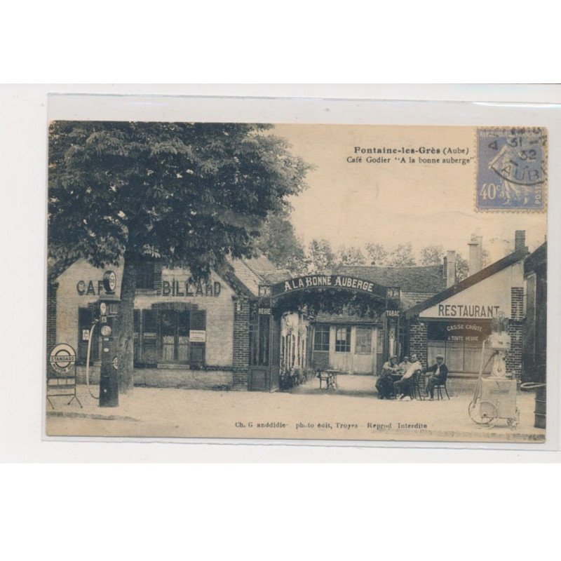 FONTAINE LES GRES - Café Godier à La Bonne Auberge - état