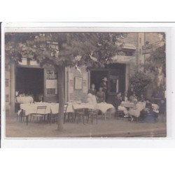 DINARD : lot de 2 cartes photos d'un restaurant (1 carte pliée) - état