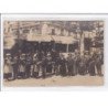 SAINT MALO : carte photo d'un marché (foire - dégustation de vins) devant le Grand Hotel de France et de Chateaubriant -