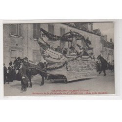 CHATILLON COLIGNY : souvenir de la cavalcade en 1909 - le char de la gondole - très bon état